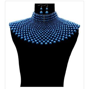 Pearl Armor Bib Choker Necklace